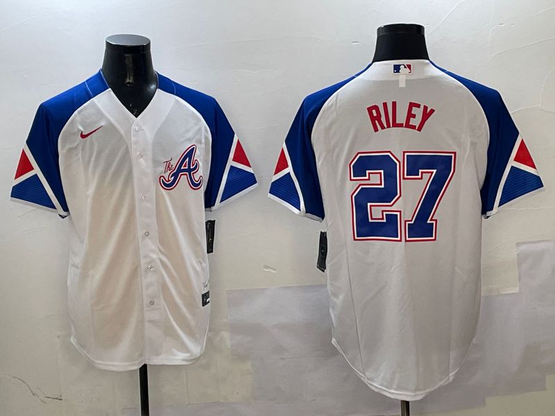 Men Atlanta Braves #27 Riley White City Edition 2025 Nike MLB Jersey style 1